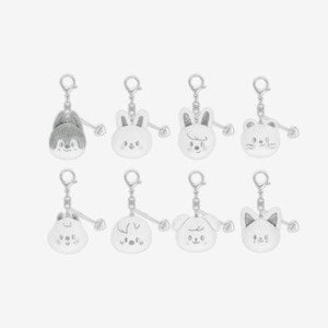 [celebrATE] SKZOO FACE KEYRING SILVER Ver.