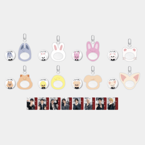 World Tour POP-UP CAFE Pin Button & Cover Keyring Set